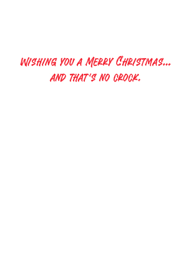 Jingle Bell Croc Christmas Card Inside