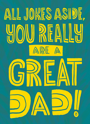 Jokes Aside Father's Day Card Cover