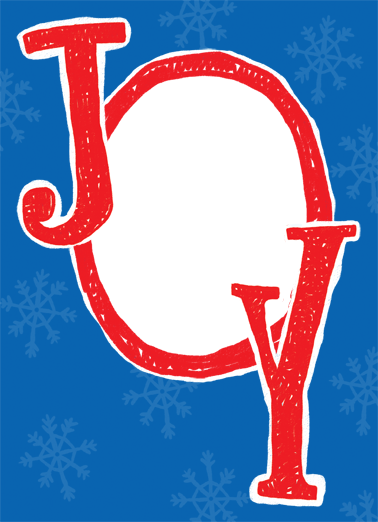 Joy-vert Christmas Card Cover