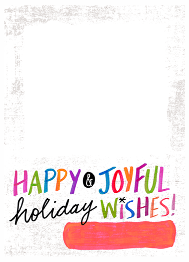 Joyful and Bright Wishes Christmas Card Cover