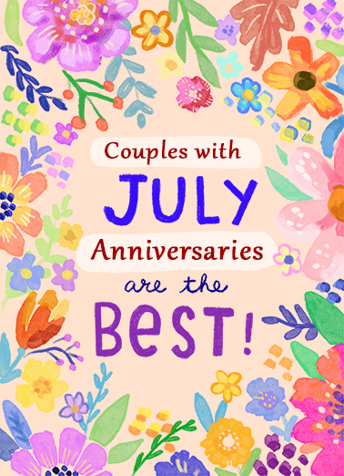 July Anniversaries  Ecard Cover