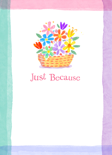 Just Because Bouquet For Any Time Card Cover