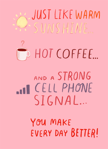 Just Like Coffee Valentine's Day Ecard Cover