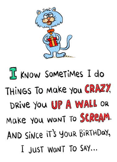 Just Sometimes BDAY Birthday Ecard Cover