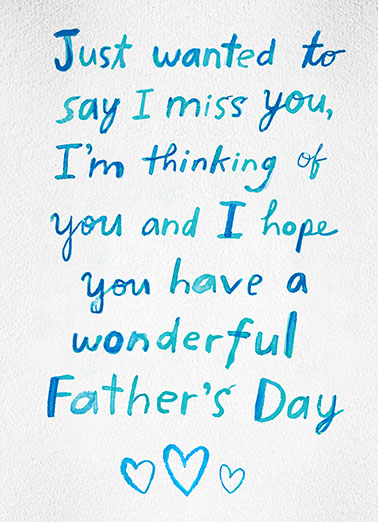 Just Wanted to Say Father's Day Ecard Cover