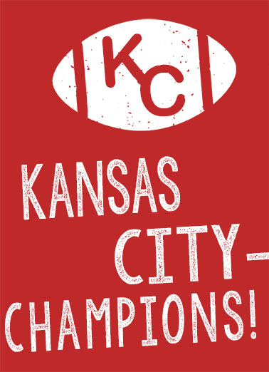 Kansas City Champions Football Fun Card Cover