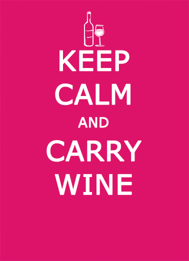 Keep Calm md Wine Ecard Cover