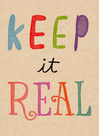 Keep it Real Cute Ecard Cover