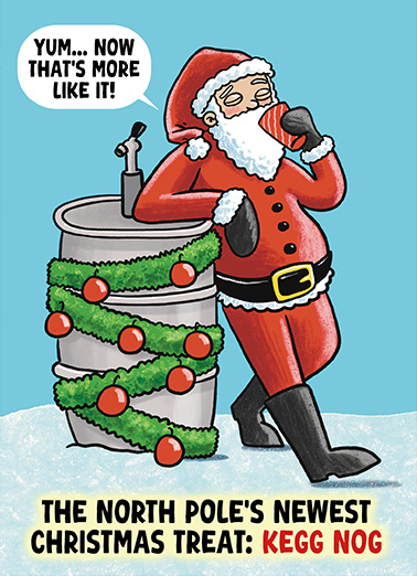 Kegg Nog Christmas Ecard Cover