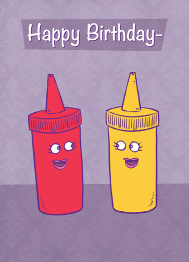 Ketchup Birthday Card Cover