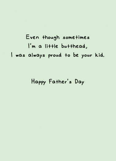 Kid FD For Dad Card Inside