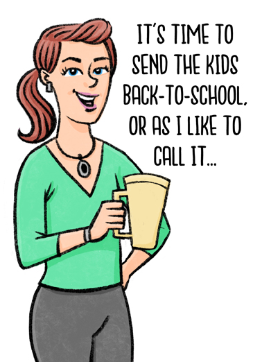 Kids Back to School Illustration Card Cover