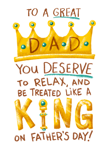 King Dad Father's Day Ecard Cover