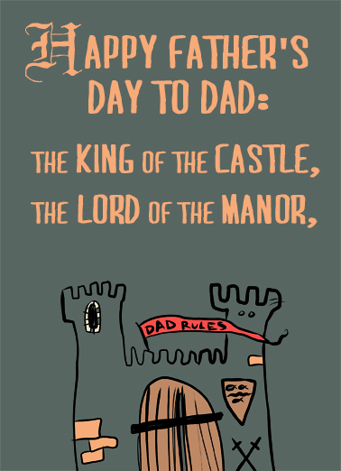 King of Castle Father's Day Ecard Cover