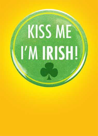 Kiss Me St. Patrick's Day Card Cover