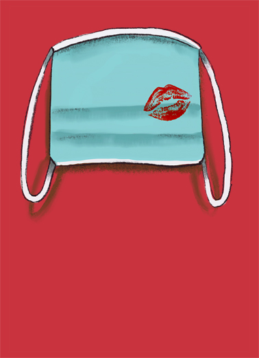 Kissed Mask Pandemic Card Cover