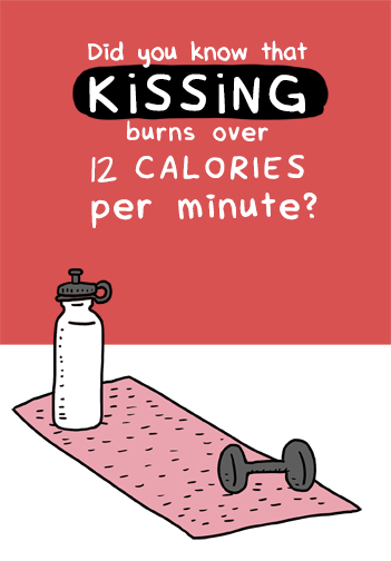 Kissing Workout Valentine's Day Ecard Cover