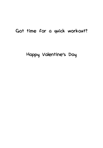 Kissing Workout Funny Card Inside