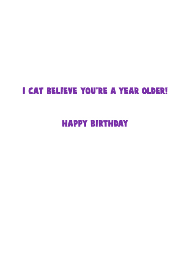 Kitten Meow Birthday Card Inside