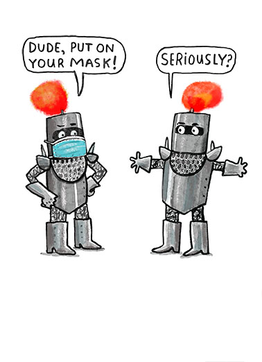 Knights Mask Lockdown Ecard Cover