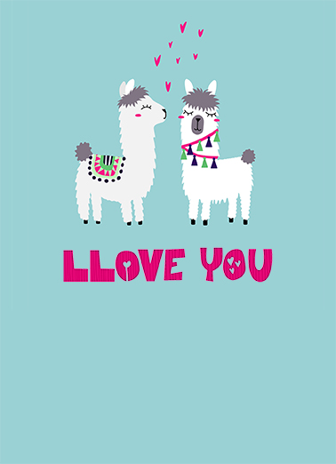 LLama-zing Valentine's Day Card Cover