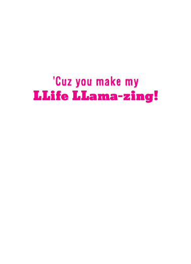 LLama-zing Valentine's Day Card Inside