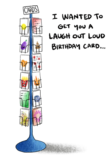 LOL Bday Card Humorous Card Cover