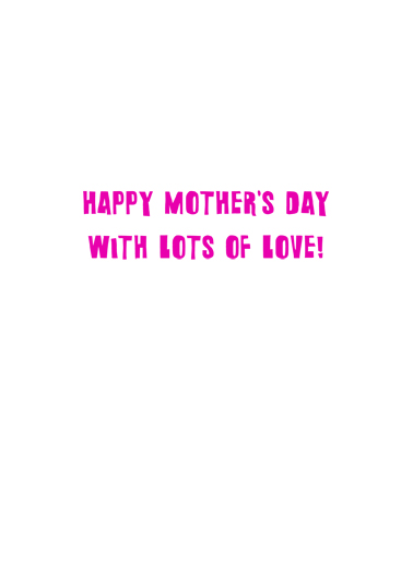 LOVE Heart Lettering Mother's Day Card Inside