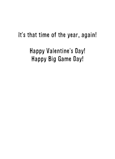 LOVE VAL Football Fun Ecard Inside