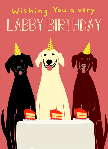 Labby Birthday Dogs Card Cover