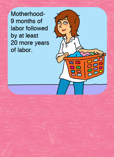 Labor For Any Mom Card Cover