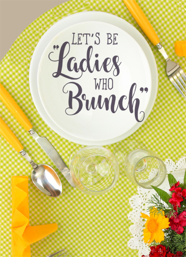 Ladies Brunch 5x7 greeting Card Cover