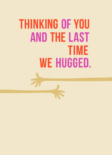 Last Time We Hugged Lettering Ecard Cover