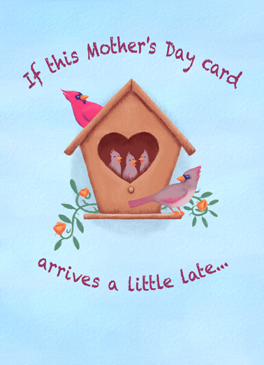 Late Mother's Day Birds Mother's Day Card Cover