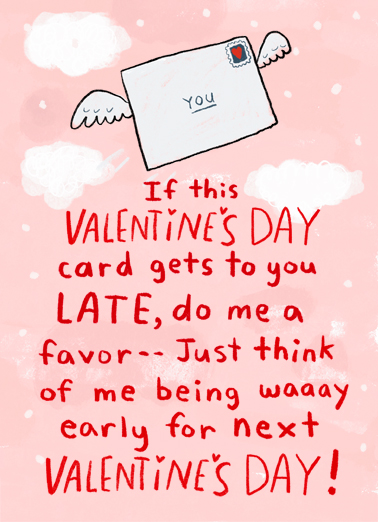 Late Valentine Valentine's Day Ecard Cover