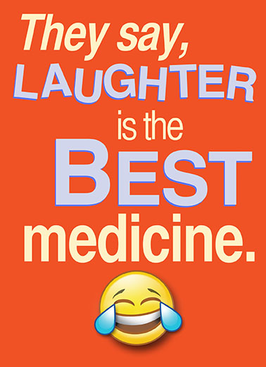 Laughter Best Medicine Wine Ecard Cover