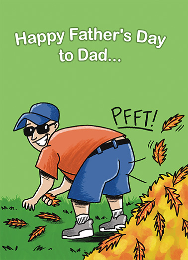Leaf Blower Father's Day Ecard Cover