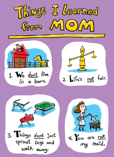 Learned From Mom Birthday For Any Mom Card Cover