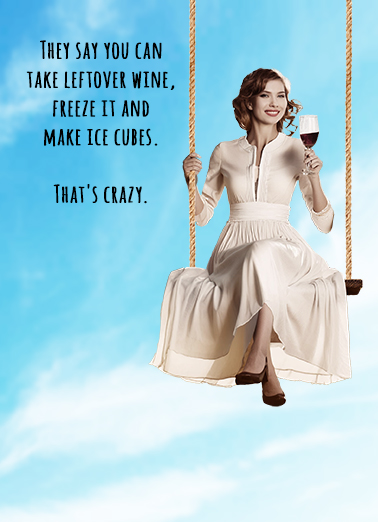 Leftover Wine Birthday Ecard Cover