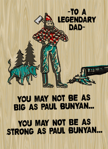 Legendary Bunyan Humorous Card Cover