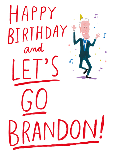 Lets Go Brandon Funny Political Card Cover