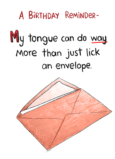 Lick Envelope Dirty Card Cover