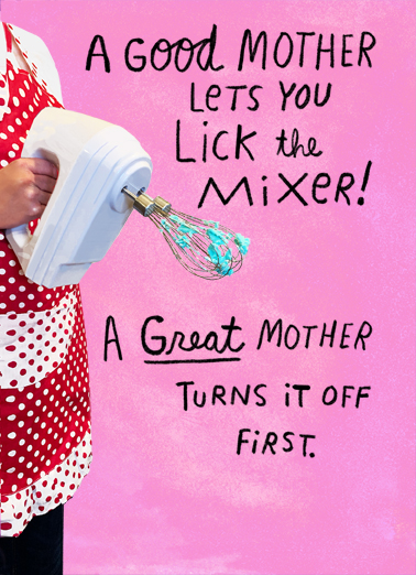 Lick the Mixers Mother's Day Ecard Cover