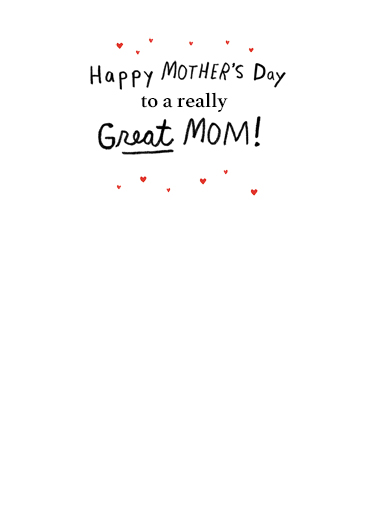 Lick the Mixers Mother's Day Card Inside