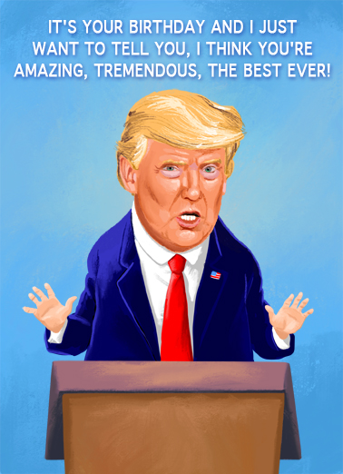 Lied Before BDAY President Donald Trump Ecard Cover