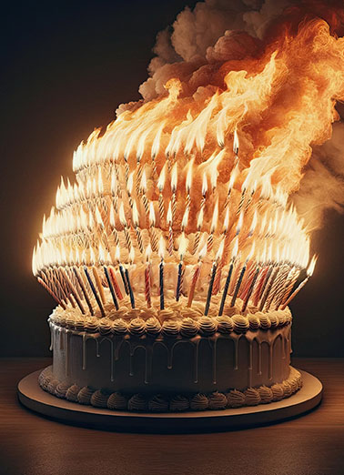 Light One Candle Cake Birthday Ecard Cover