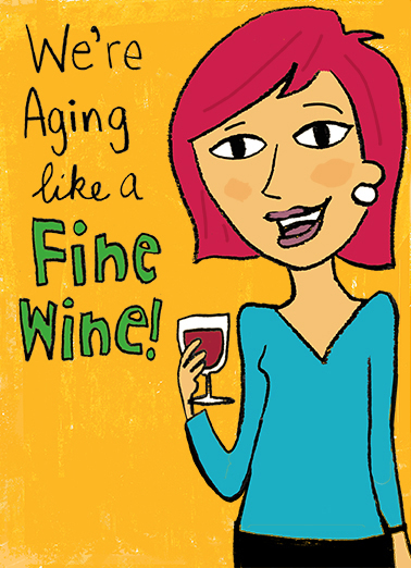 Like a Fine Wine Aging Card Cover