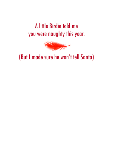 Little Birdie XMAS Christmas Ecard Inside