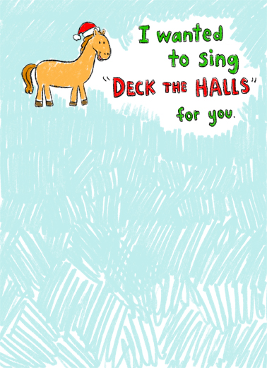 Little Horse (Xmas) - Funny Christmas Card to personalize and send.