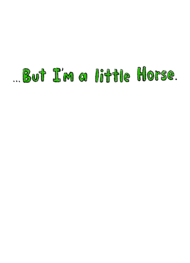 Little Horse (XMAS) Illustration Ecard Inside